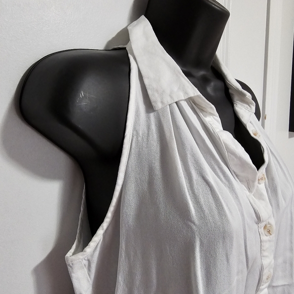 White Collared Tank - Picture 2 of 5